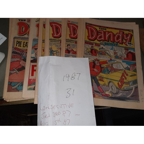 26 - ,31 consecutive Dandy comics from 1987
