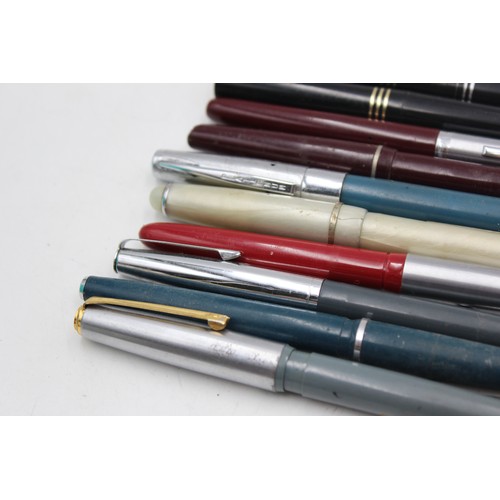 61 - ,16 x Assorted Vintage BRANDED Fountain Pens Inc Sheaffer, Osmiroid, Platignum