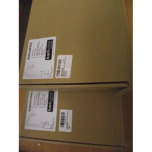 37 - 2 Chrome brass kitchen taps new in boxes.