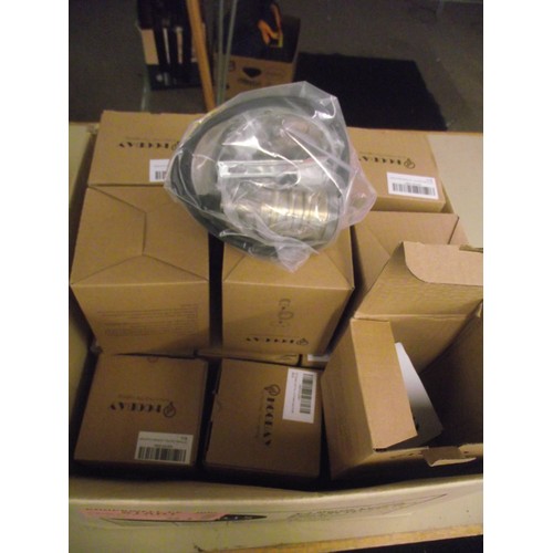47 - Large box of new bulb holders/lamps.