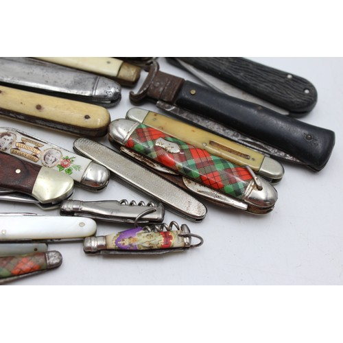 12 - ,16 x Assorted POCKET KNIVES / TOOLS Inc Antique, Vintage, MOP Etc