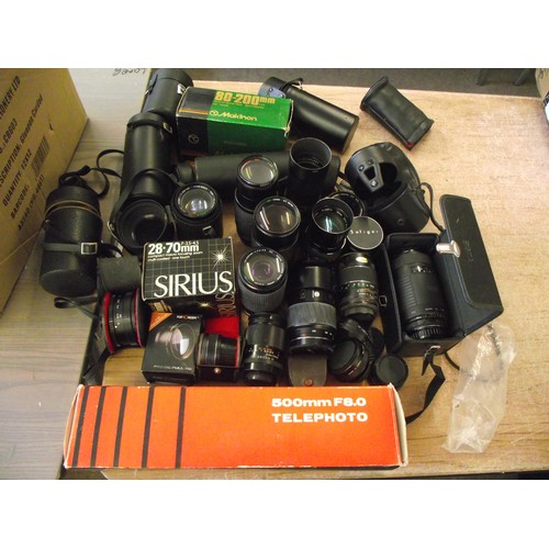 41 - Large selection of some good quality various size camera lenses.