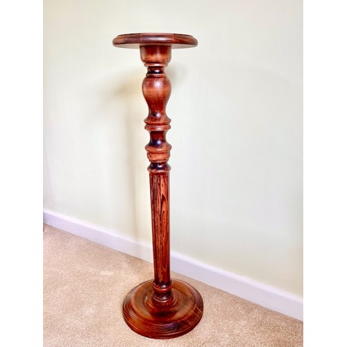 8 - Oak Plant stand 36 inches tall