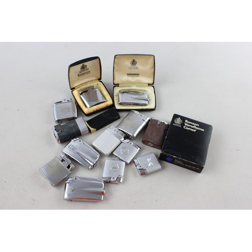15 - ,15 x Assorted Vintage RONSON Cigarette LIGHTERS Inc Boxed, Varaflame, Viking