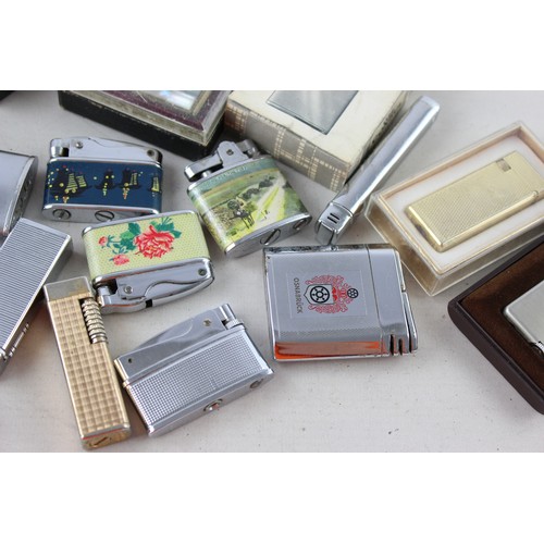 17 - ,18 x Assorted Vintage BRANDED Cigarette LIGHTERS Inc Boxed, Champ, Consul Etc
