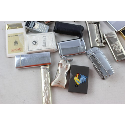 18 - ,25 x Assorted Cigarette LIGHTERS Inc Vintage, Zippo Style, Novelty Etc