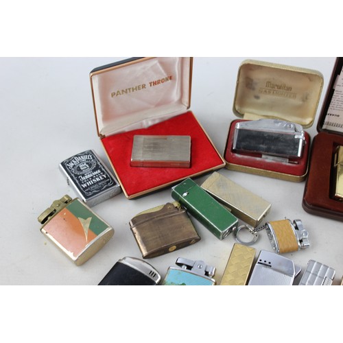 20 - ,18 x Assorted Vintage BRANDED Cigarette LIGHTERS Inc Boxed, Maruman, Champ Etc
