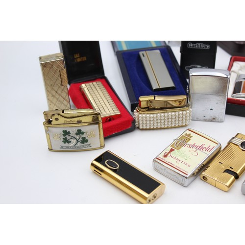 25 - ,18 x Assorted Vintage BRANDED Cigarette LIGHTERS Inc Boxed, Maruman, Champ Etc