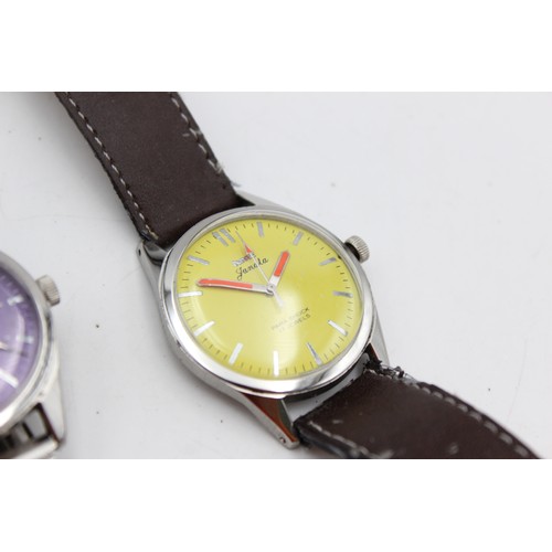 41 - ,3 x Assorted Gents Mechanical HMT WRISTWATCHES Hand-Wind WORKING