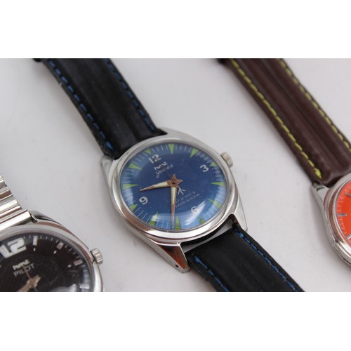 55 - ,3 x Assorted Gents Mechanical HMT WRISTWATCHES Hand-Wind WORKING