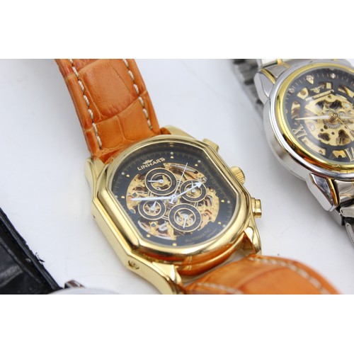 58 - ,4 x Gents Mechanical WRISTWATCHES Hand-Wind / Automatic WORKING Inc. Linhart Etc