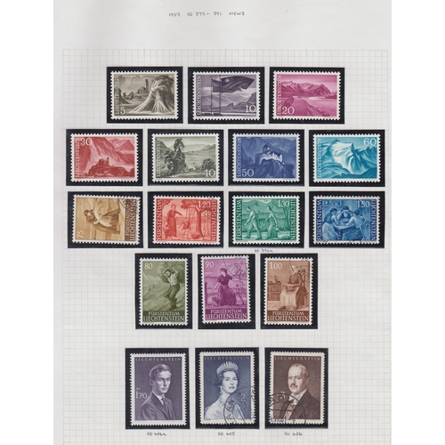 274 - A mint and used accumulation of European stamps on 42 pages, including Liechtenstein 1959-1972 and A... 