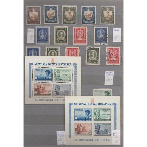 378 - A mainly mint collection in a stock book with Occupation overprints, better sets and values and mini... 