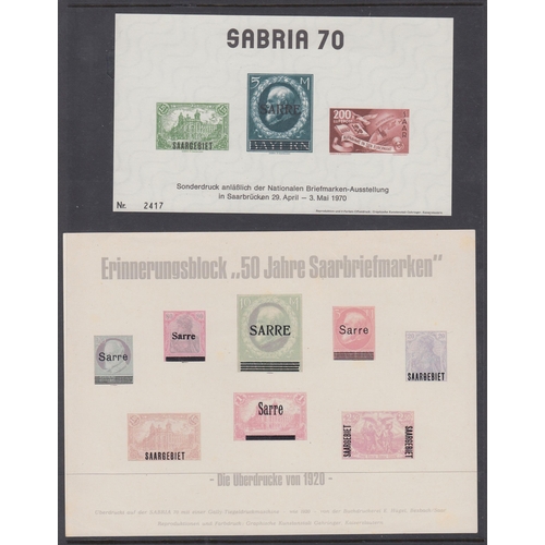 425 - 1970 SABRIA stamp exhibition x2 Exhibition mini sheets