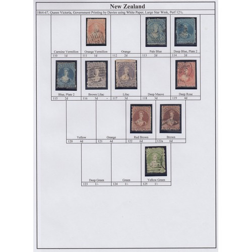 756 - A used collection of Chalon issues from 1855 to 1872 including values from 1d to 1/-, mixed conditio... 