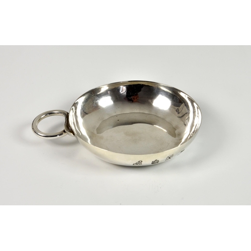 A Channel Islands silver tastevin, Bruce Russell, Guernsey, 1997, of