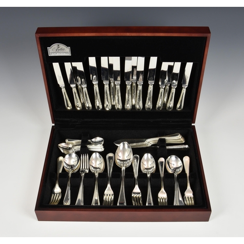 A Butler canteen of silver plated cutlery, in original fitted
