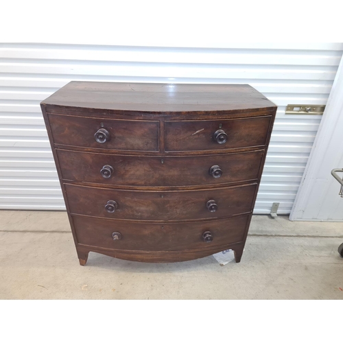 5 - Bowfront 2 over 3 Drawer Chest of Drawers 108cm x 47cm x 107cm