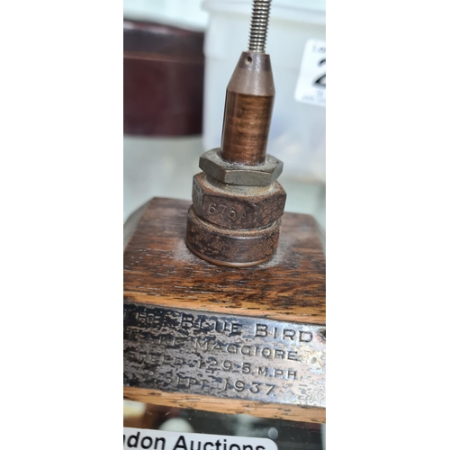 300 - A Spark Plug from The Bluebird K3 Powerboat driven by Sir Malcolm Campbell on  Lake Maggiore 2nd Sep... 