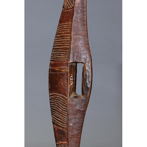 1011 - SUPERB EARLY INCISED PARRYING SHIELD, DARLING RIVER REGION, NEW SOUTH WALES, Carved and engraved har... 