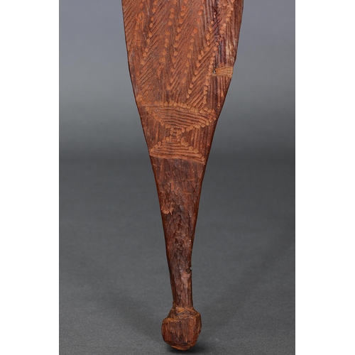 1047 - FINE LARGE INCISED SPEAR THROWER (WOOMERA), WESTERN AUSTRALIA, Carved and engraved hardwood and natu... 