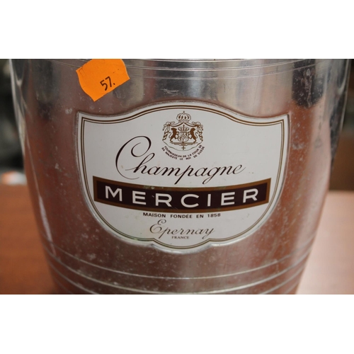 45 - French 'Mercier' twin handled champagne bucket, approx 22cm H x 19cm Dia