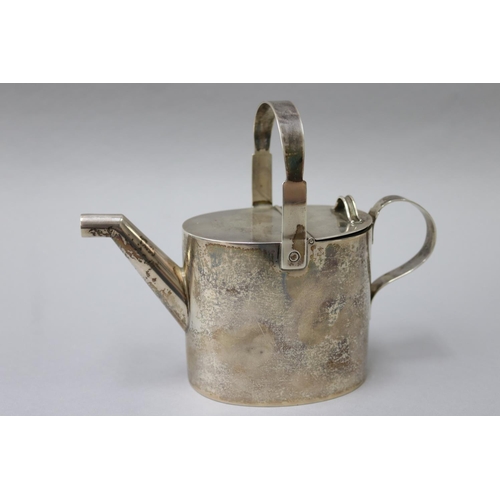 17 - Antique English sterling silver watering can, marked for Birmingham 1904-05, maker J.C.Vickery, appr... 