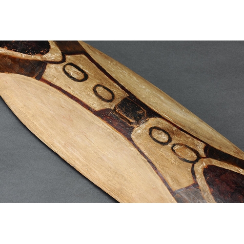 5 - RARE RAINFOREST SHIELD, NORTH-EAST QUEENSLAND, Carved and engraved wood and natural pigment (no cust... 