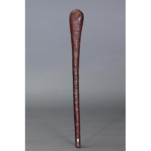 21 - EARLY TIWI THROWING CLUB, TIWI GROUP, MELVILLE AND BATHURST ISLANDS, NORTHERN TERRITORY, Carved and ... 