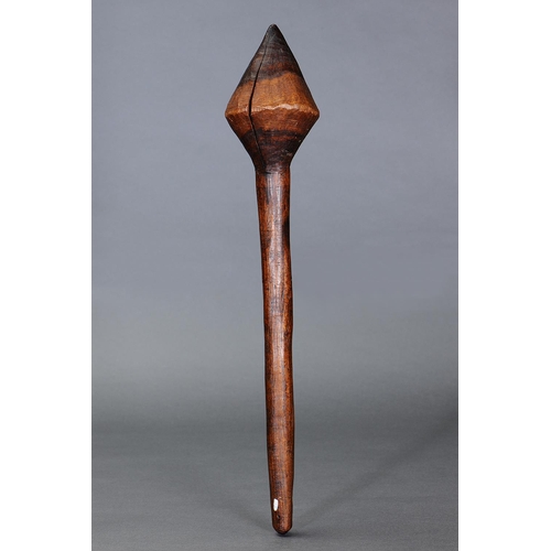 27 - EARLY BULBOUS CLUB, MURRAY RIVER REGION, SOUTH EAST VICTORIA, Carved hardwood (with custom stand) Cl... 