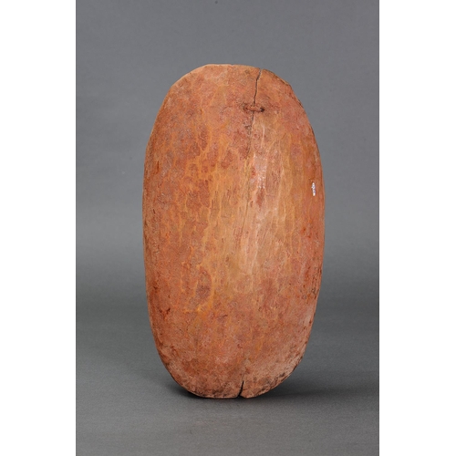 38 - CENTRAL AUSTRALIAN COOLAMON, NORTHERN TERRITORY, Carved wood and natural pigment (with custom stand)... 