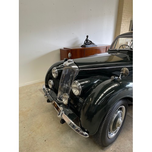 1952 Riley RMA, 1.5 L. this beautiful classic drophead coupe was one of two built by body builders Mitchel Bros of Sydney in 1953. The car is in good mechanical condition as is the interior and upholstery. Paint work needs some TLC.
10% Buyer's Premium plus GST applicable on the hammer price -  total of 11% Buyer's Premium payable on the hammer price.
Purchased in 2015 from Berry NSW, work carried out since present ownership. Twin SU complete over hall by Specialist. Brakes relined. Generator rebuilt. New seat Belts. New period tyres. Re chromed rear bumpers. Suspension bushes Replaced. This car has been maintained by a professional Mechanic. Comes with some spares, including a period car heater.