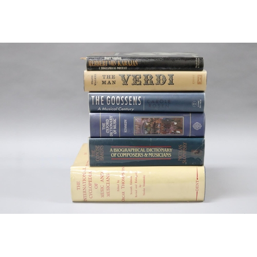 52 - Various books on composers, conductors, and music generally including Verdi and Herbert von Karajan ... 
