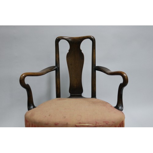 2 - Rare Antique Queen Anne revival dolls or child's chair with Sheppard crook arms, well made, likely a... 