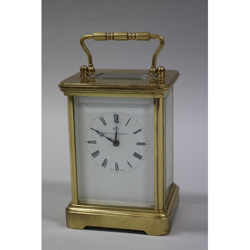 49 - Fine Mathew Norman carriage clock, Movement signed and numbered 1750A - 11 jewels, Swiss made, chime... 