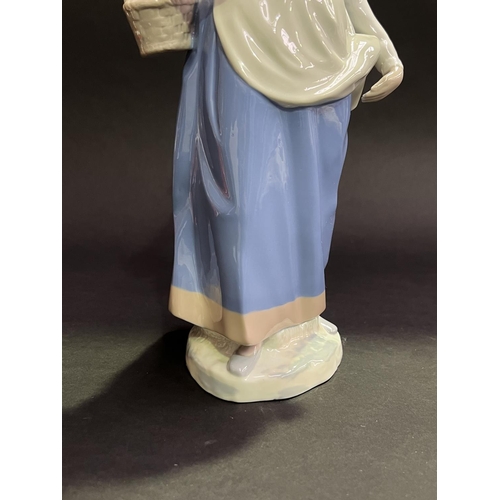 28 - Rex porcelain peasant girl figure, approx 36cm H