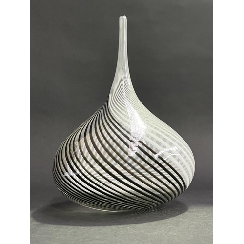 4 - Art glass vase, Swirl design,  approx 31cm H
