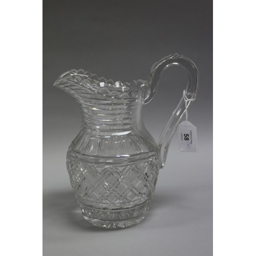 58 - Good Selection of antique and later cut glass and crystal vases and jugs. To include a later Regency... 