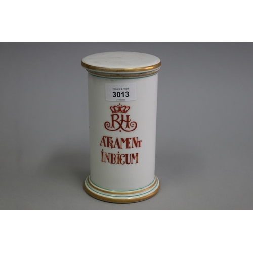 3013 - Royal Copenhagen R.H ATRAMENT INBICUM lidded jar, approx 18cm H