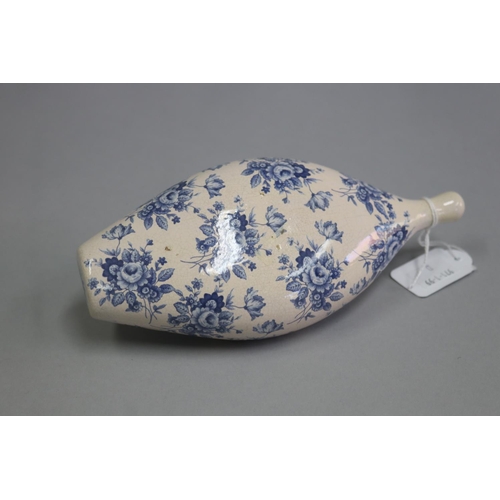 3020 - Blue and white baby feeder, approx 19cm L