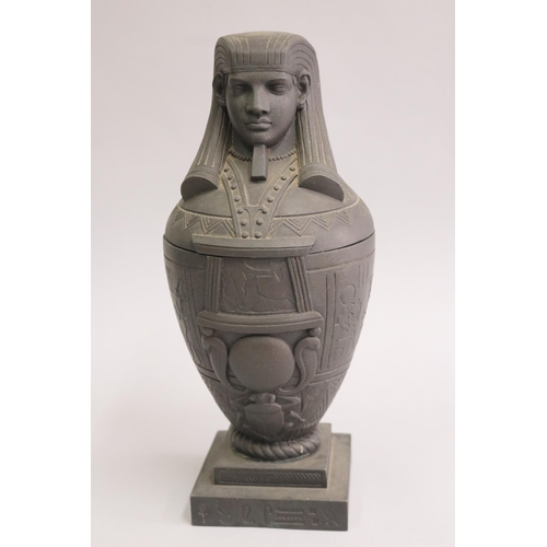 3031 - Antique Egyptian revival bronzed Spelter Coptic jar, 1890's, approx 35cm H