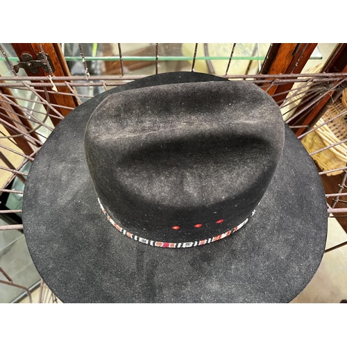 26 - As New Australian Akubra Bronco felt hat size 60