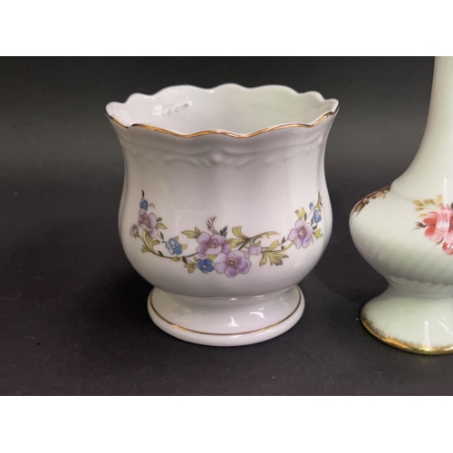 37 - Two jardinieres, vase and jug, approx 18cm H and smaller (4)