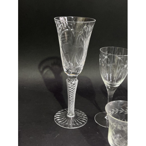 45 - Glassware to include Princess Anne, approx 22cm H and smaller