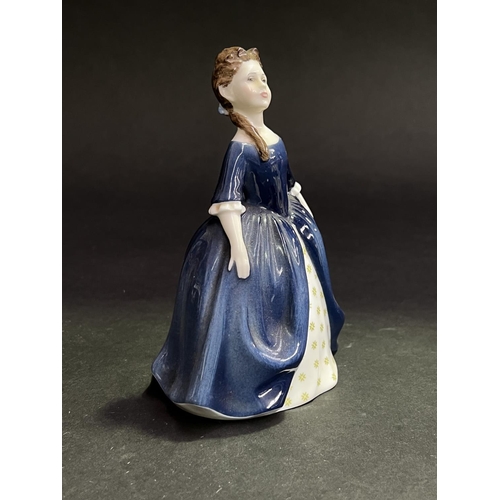 51 - Royal Doulton figure Debbie, signed to base by Michael Doulton 2nd July 1980, approx 15cm H