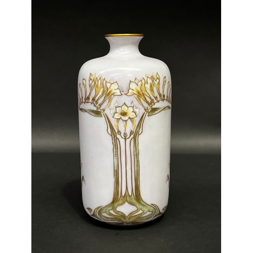 17 - Art Nouveau vase signed and dated 1910, approx 18cm H