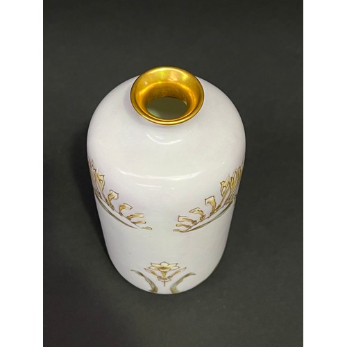17 - Art Nouveau vase signed and dated 1910, approx 18cm H