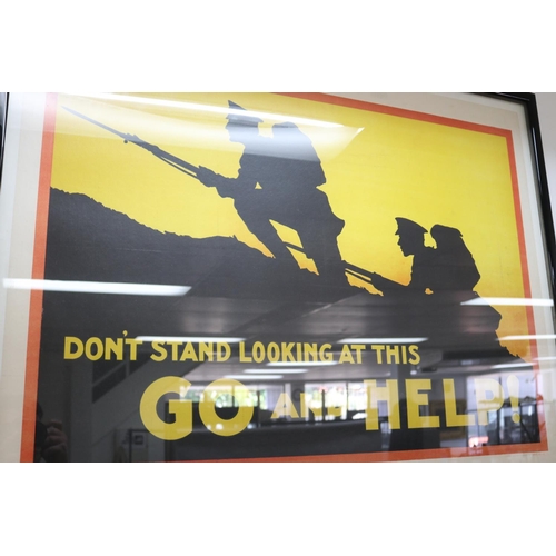 Spectacular and rare very large framed original WWI/WW1 Australian ...