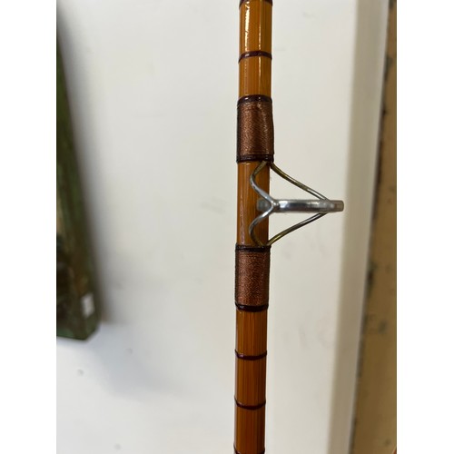 1019 - Rare Foster Bros The Ideal split cane fly fishing rod, in canvas carry slip, approx 168cm L