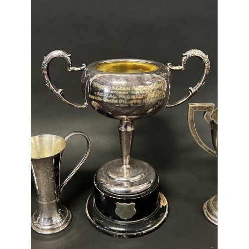 1008 - Australian interest- Selection of trophy cups, Relating to the Aero clubs of NSW and Victoria, Large... 